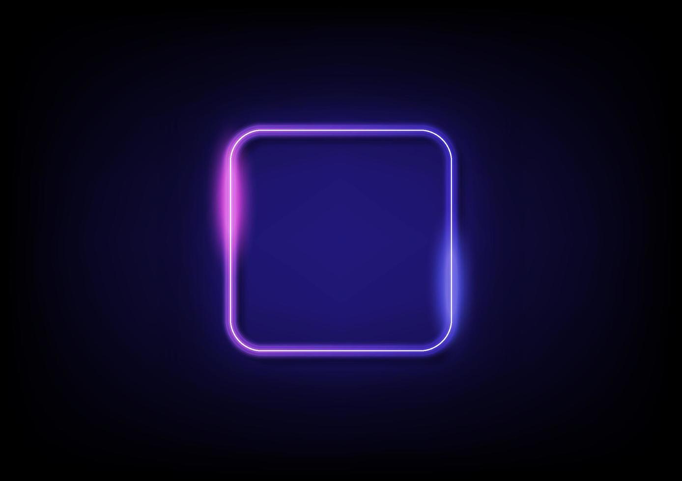 Neonrandrahmen. purpel und blau isoliert auf transperenz mit schattenhintergrund vector.line im grafikstilpanel. vektor