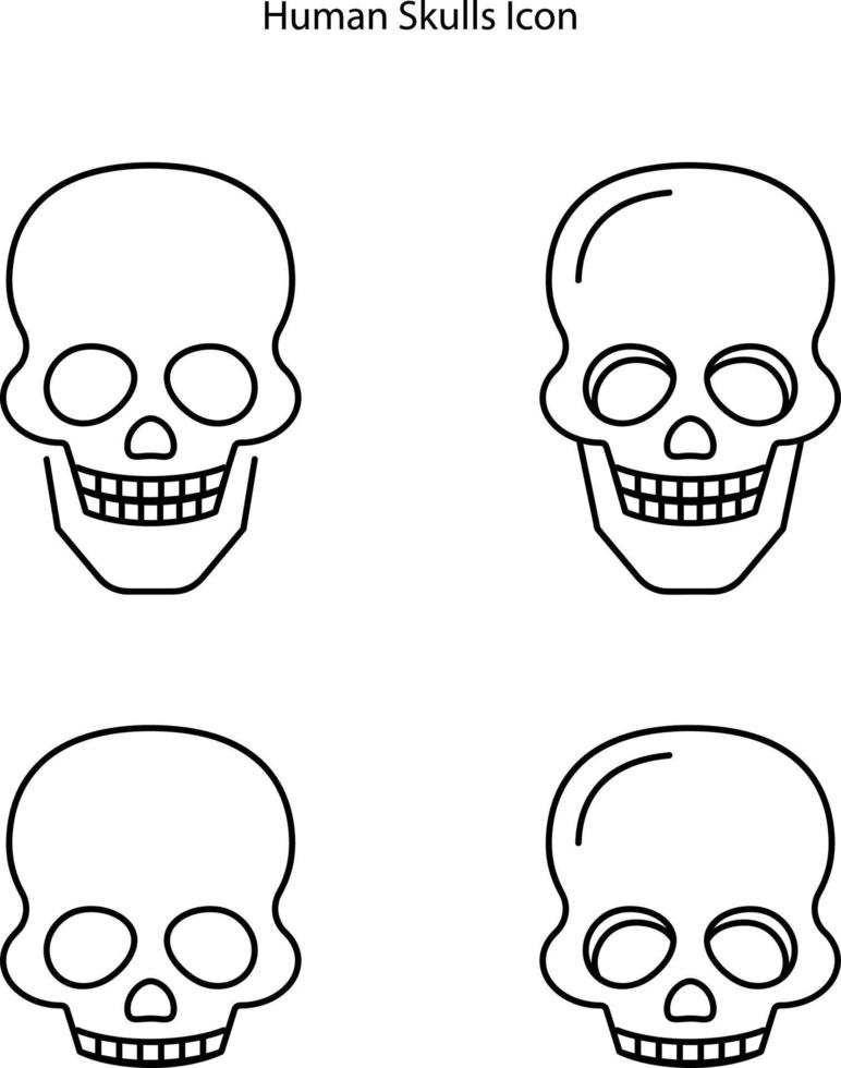 Totenkopf-Symbol isoliert auf weißem Hintergrund. Totenkopf-Symbol dünne Linie Umriss lineares Totenkopf-Symbol für Logo, Web, App, ui. Totenkopf-Symbol einfaches Zeichen. vektor