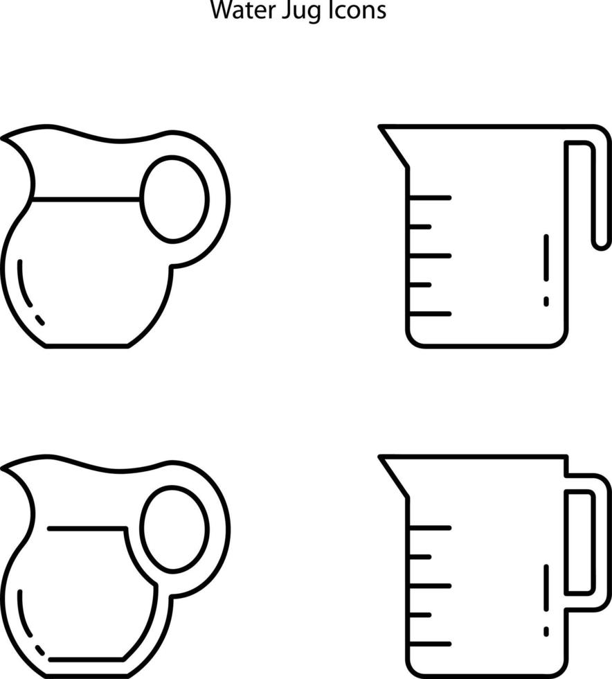 Wasserkrug-Symbol isoliert auf weißem Hintergrund. Wasserkrug-Symbol trendiges und modernes Wasserkrug-Symbol für Logo, Web, App, ui. Wasserkrug Symbol einfaches Zeichen. vektor
