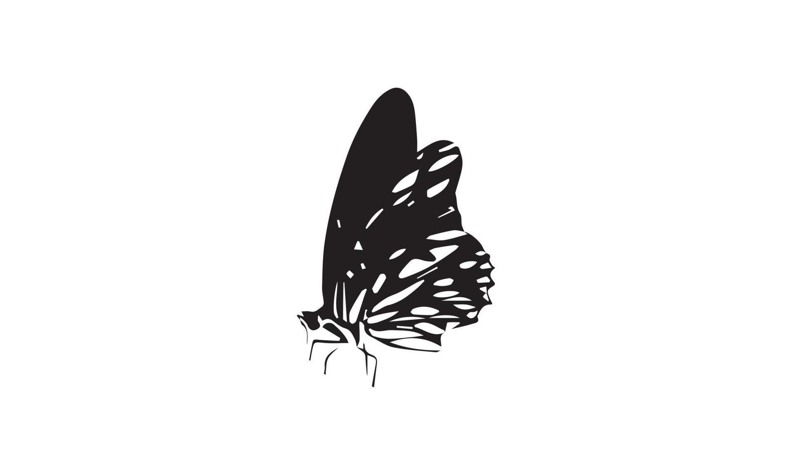 fjäril silhuett vektor illustration design