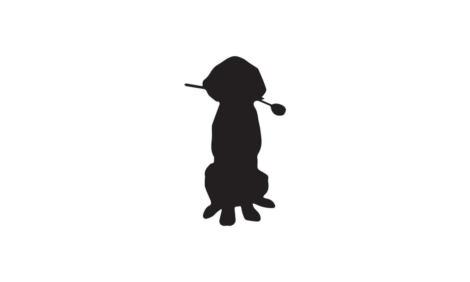 Hund Silhouette Vektor-Illustration-design vektor