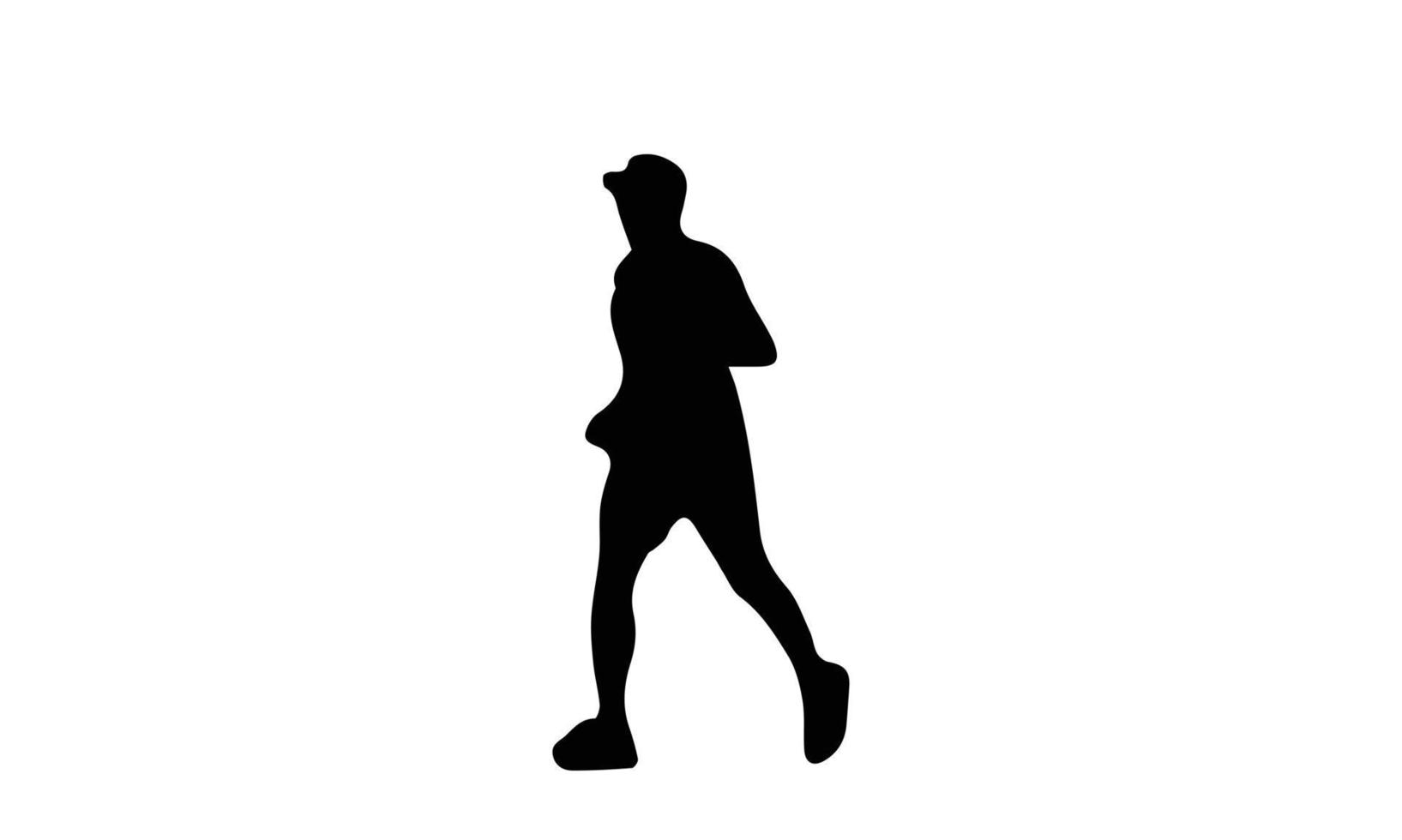 Läufer im Sprint Männer auf weißem Hintergrund. Vektor-Illustration vektor