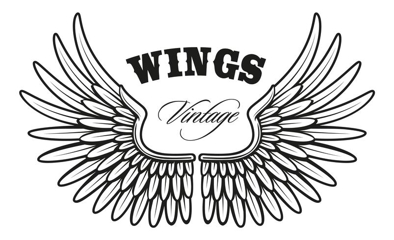 vintage wings_1 vektor