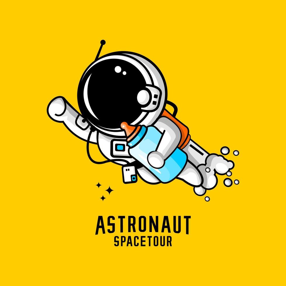 astronaut vektor, astronaut tecknad vektor