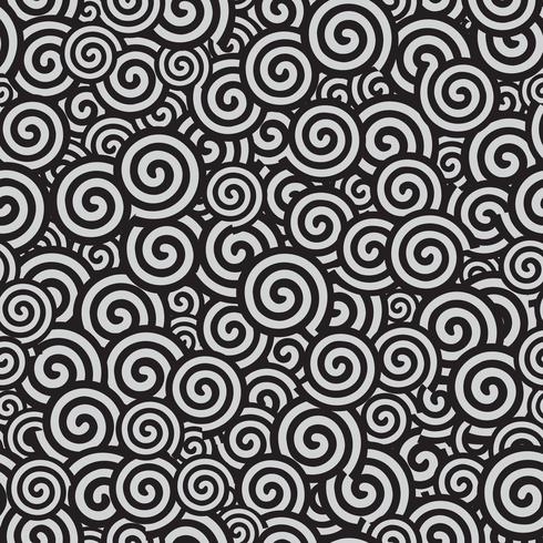 Abstrakt spiral cirkel sömlös bakgrund - Vektor illustration