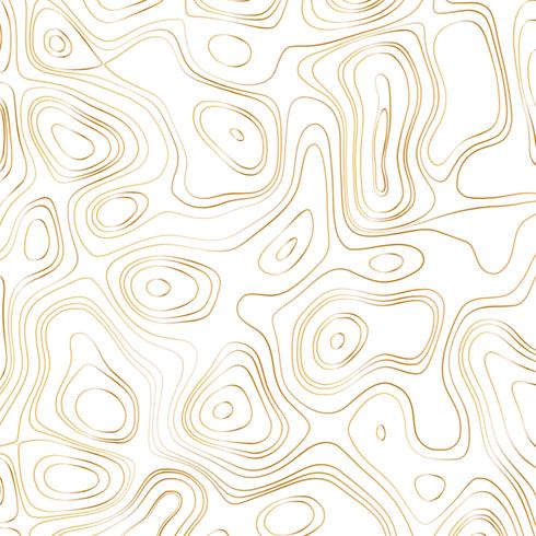 Abstrakt guld linje vågor design på vit bakgrund - Vektor illustration