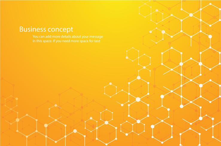 abstrakter Hexagonhintergrund und -raum für schreiben vektor