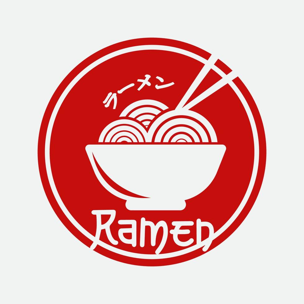 ramen logo design vektor japanisches essen