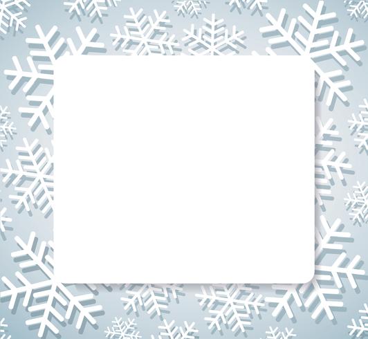 Schneeflockefahne für Netz Weihnachtskonzepthintergrund vektor