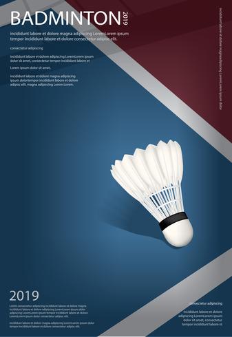 Badminton Championship Poster Vektor illustration