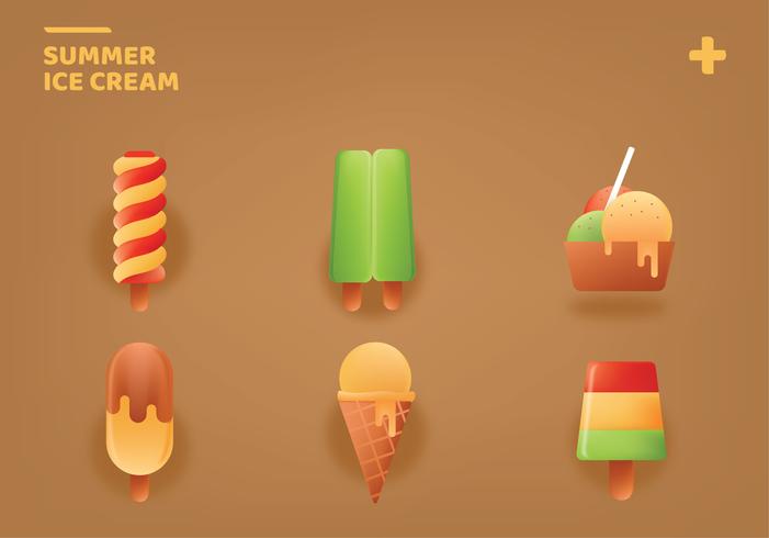 Sommar Ice Cream Vector Pack