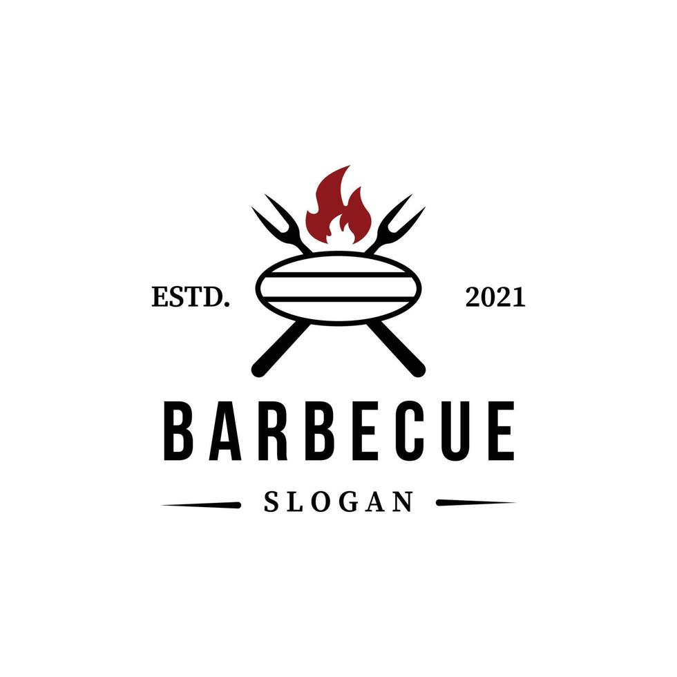 logotyp matlagningskurs slogan grill vektor minimalistisk kreativ design