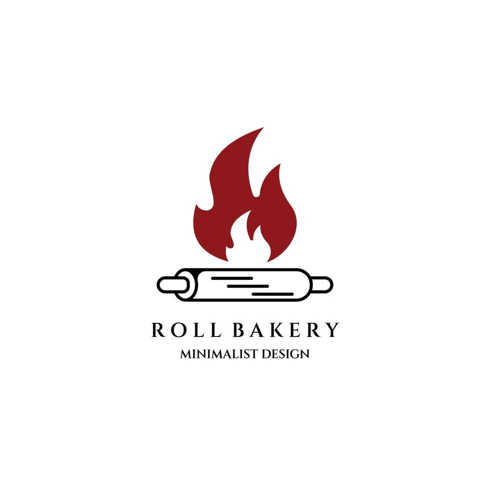 Rolling Line Art Icon Logo minimalistisches Vektorillustrationsdesign vektor
