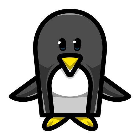 Pinguin-Cartoon-Illustration vektor