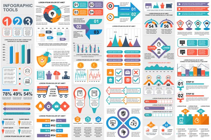 Infographik Elemente Daten Visualisierung Vektor Entwurfsvorlage. Kann für Schritte, Optionen, Geschäftsprozesse, Workflow, Diagramm, Ablaufdiagrammkonzept, Zeitachse, Marketing-Symbole und Infografiken verwendet werden.