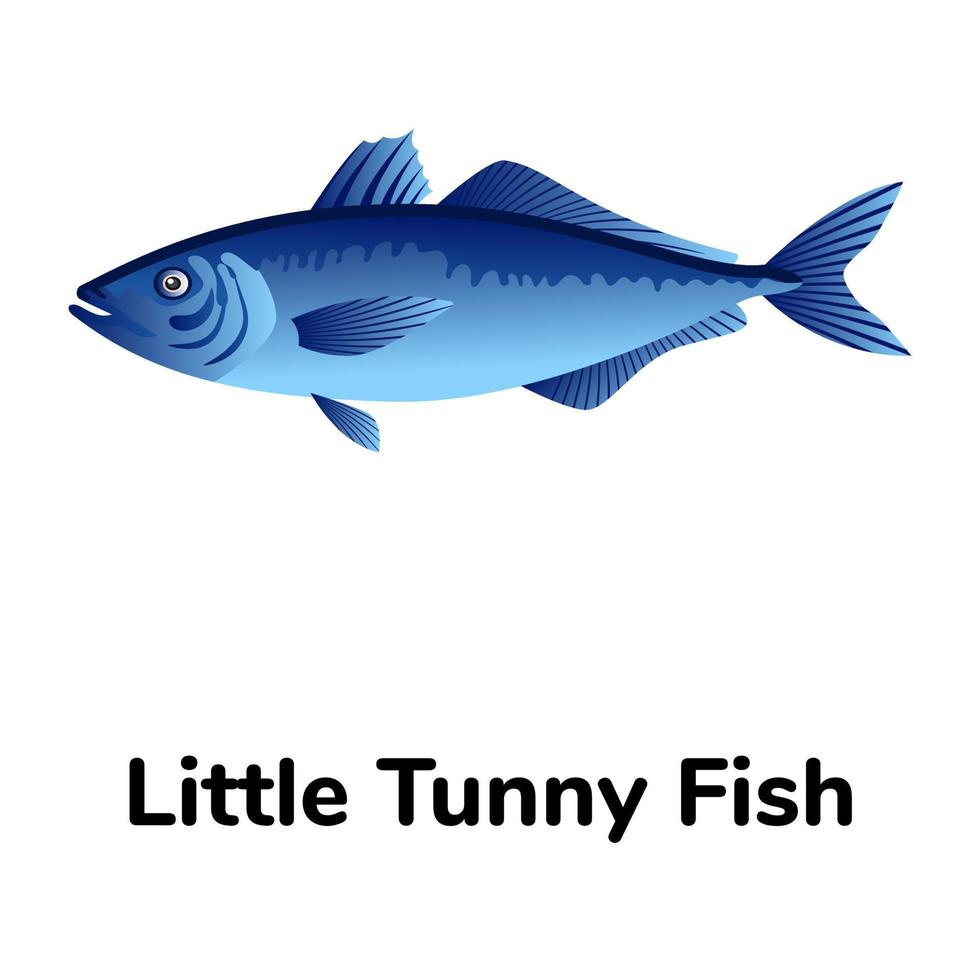 en platt ikon för sötvattensfisk vektor
