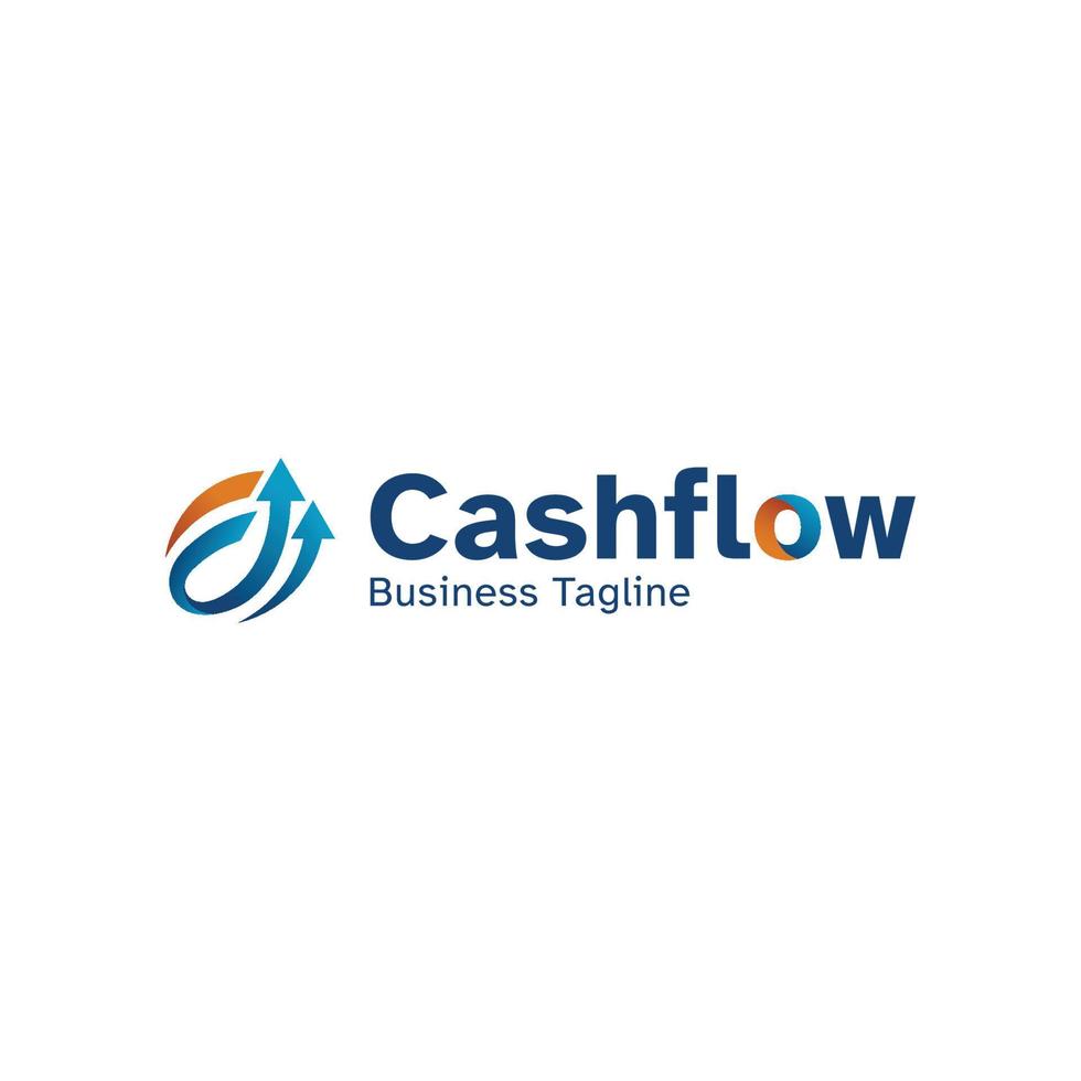 Cashflow-Logo-Vektor, Logo der Unternehmensverwaltung vektor