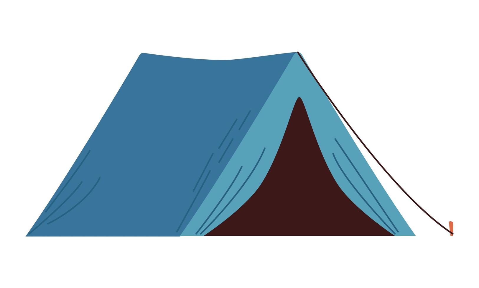 blå tält camping vektor