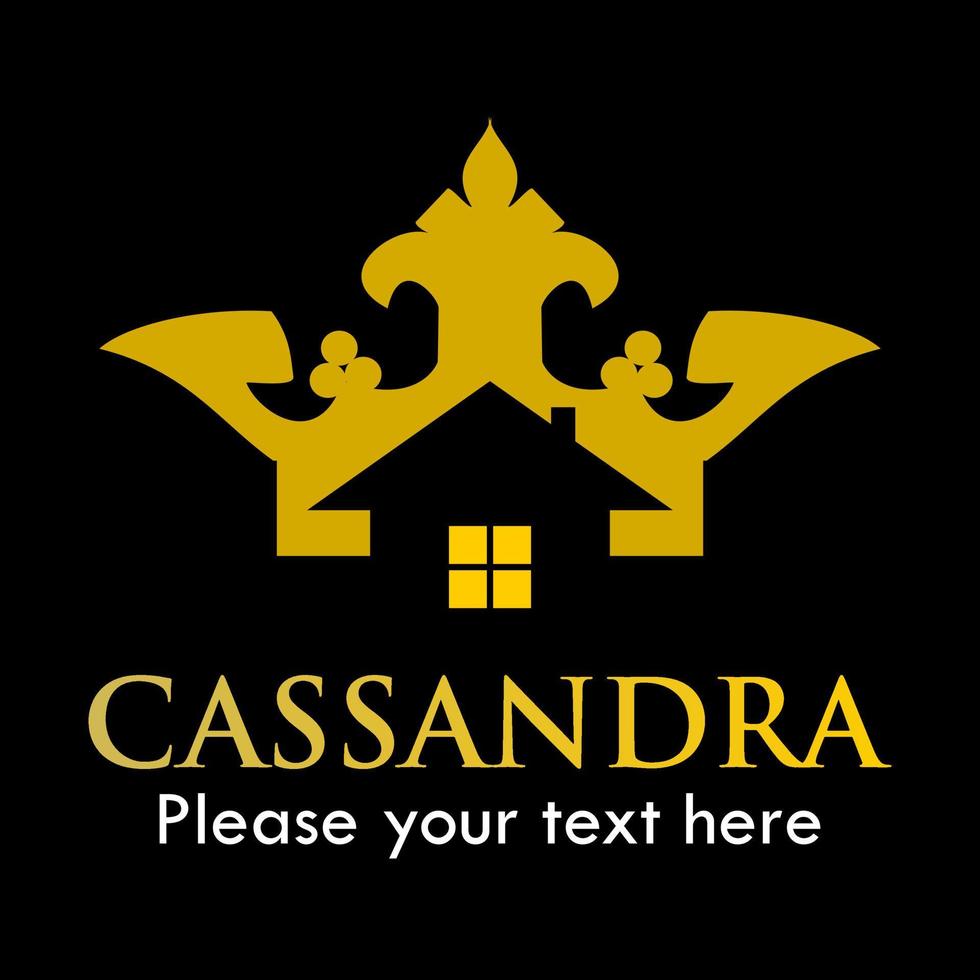 cassandra logotyp designmall illustration. vektor