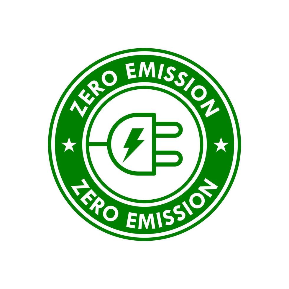 Null-Emission-Logo-Vorlage Illustration. geeignet für Industrie, Öko, Medizin, Umweltverschmutzung, Automobil vektor