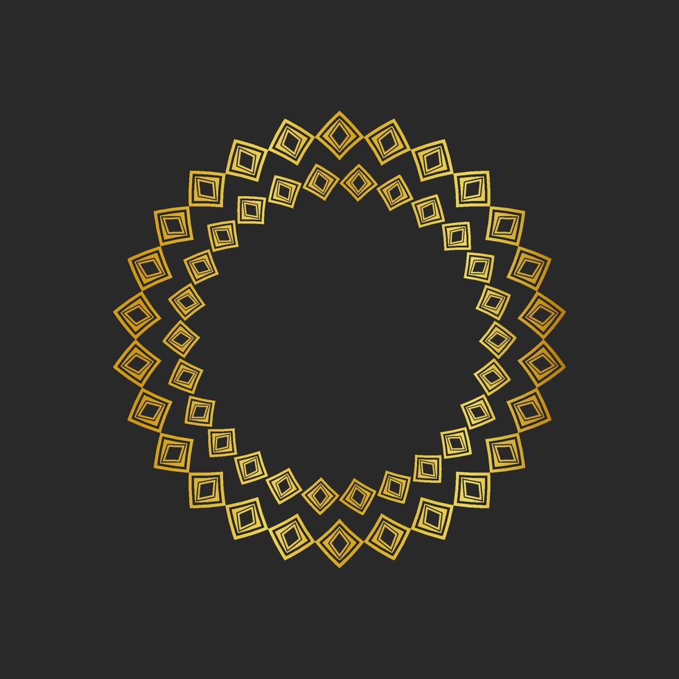 schwarze Hintergründe und goldene geometrische Elemente. vektor