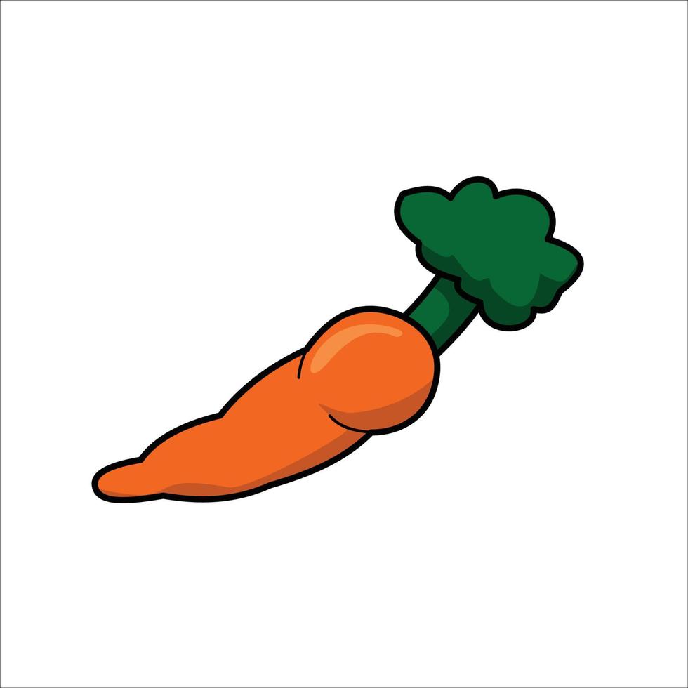 Karotten-Gemüse-Cartoon-Vektor vektor