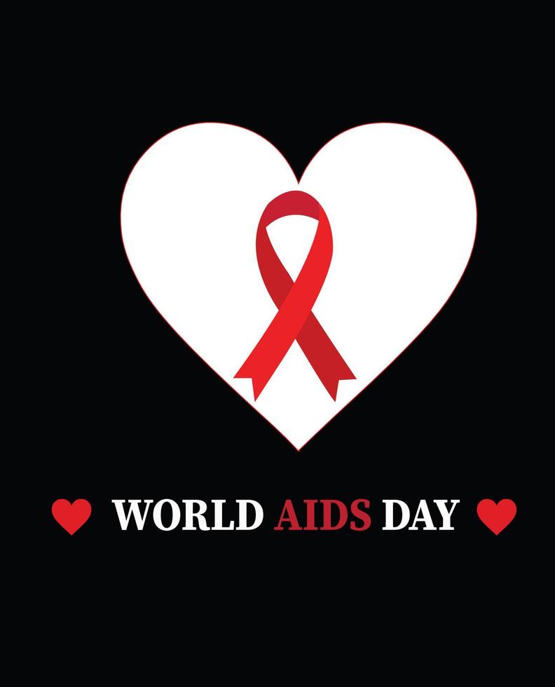 världen aids dag kärlek vektor