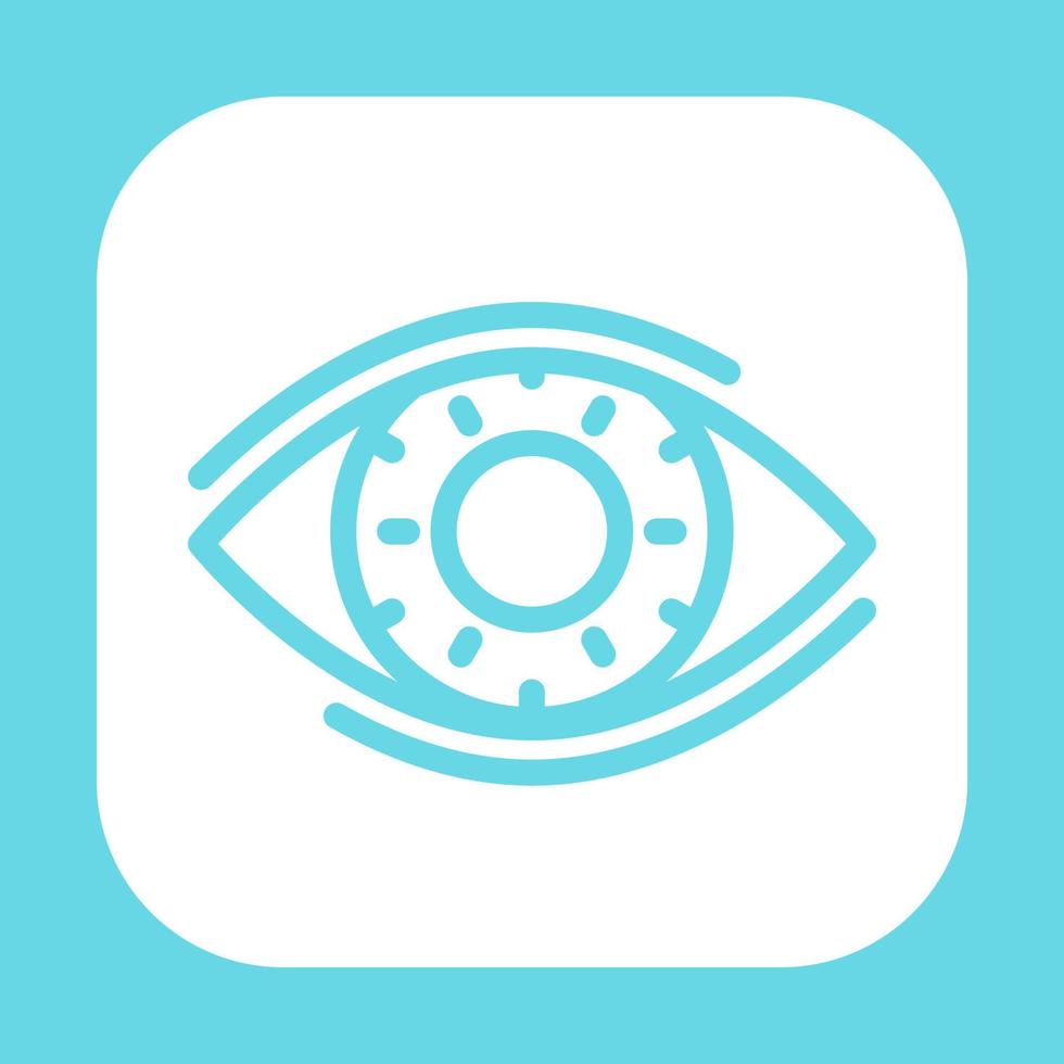 Augenliniensymbol, Vektorpiktogramm auf Weiß, Augenheilkunde, Optik-Logo-Element vektor