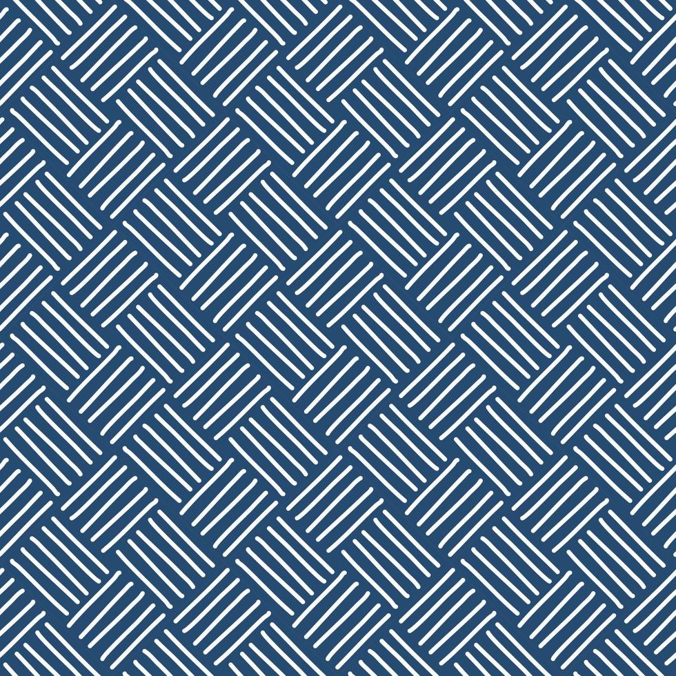 trendiga minimalistiska sömlösa mönster med abstrakt handritad sammansättning i blått och vitt vektor
