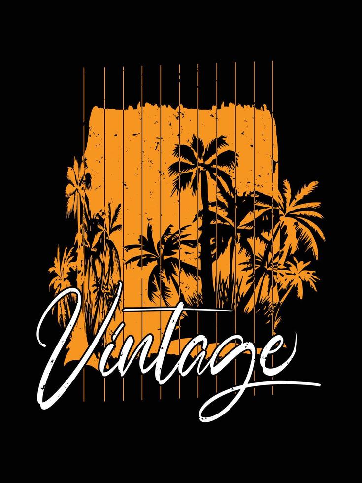 Vintage-T-Shirt-Design. Vintage-T-Shirt-Design im aktuellen Stil. Retro-Vintage-T-Shirt-Design. vektor