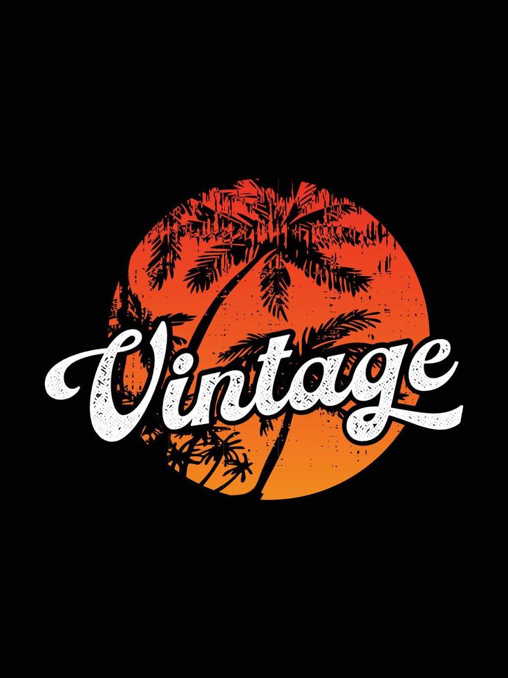 Vintage-T-Shirt-Design. Vintage-T-Shirt-Design im aktuellen Stil. Retro-Vintage-T-Shirt-Design. vektor