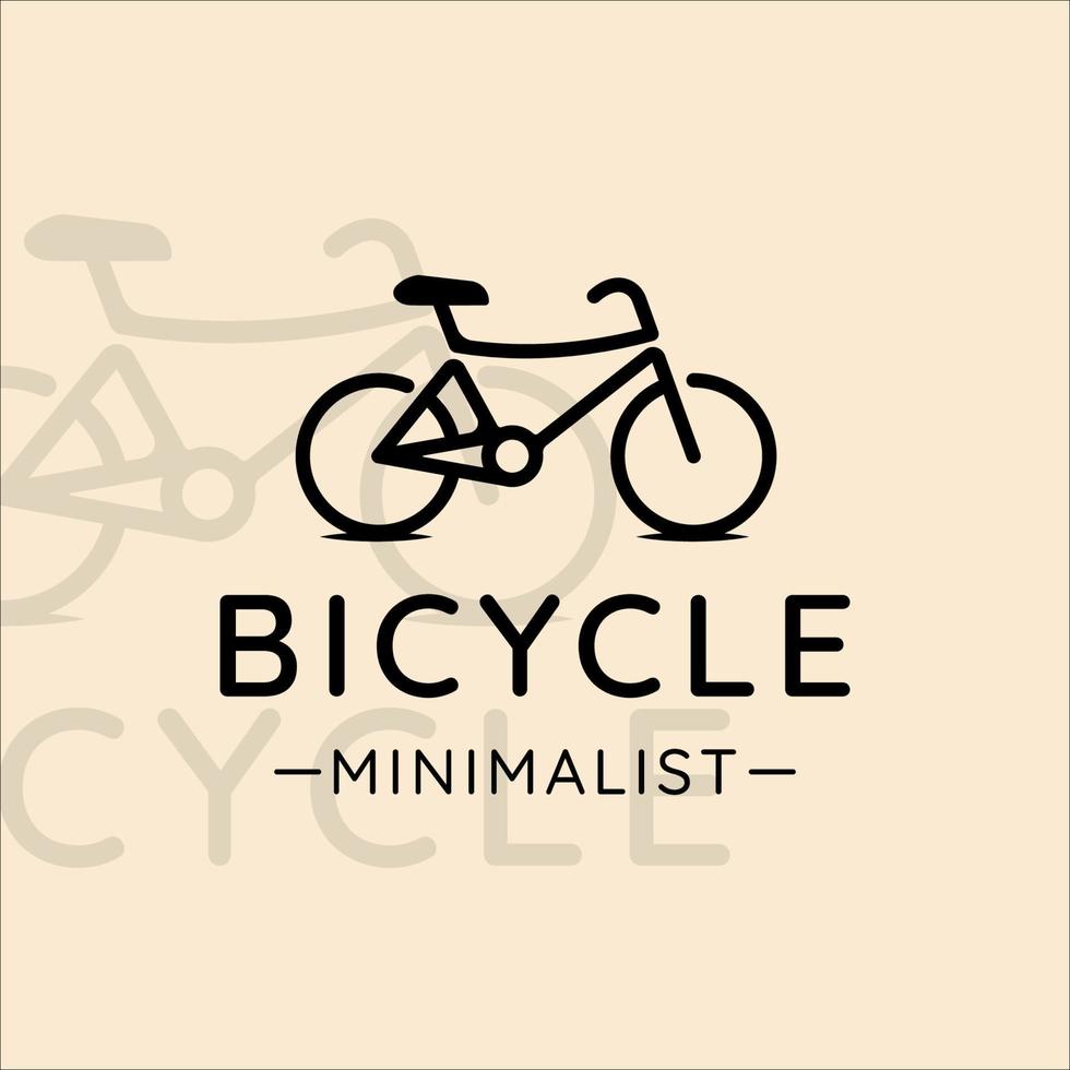 enkel cykel logotyp linjekonst vektor illustration mall ikon grafisk design