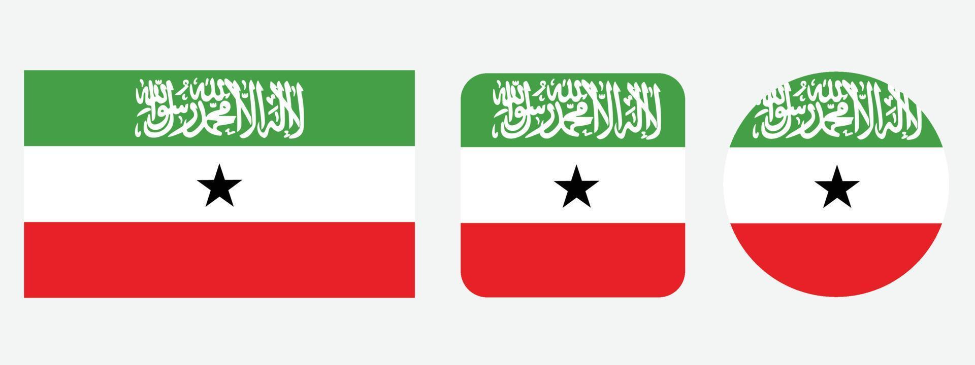 Somaliland-Flagge-Symbol. Web-Icon-Set. Icons Sammlung flach. einfache Vektorillustration. vektor