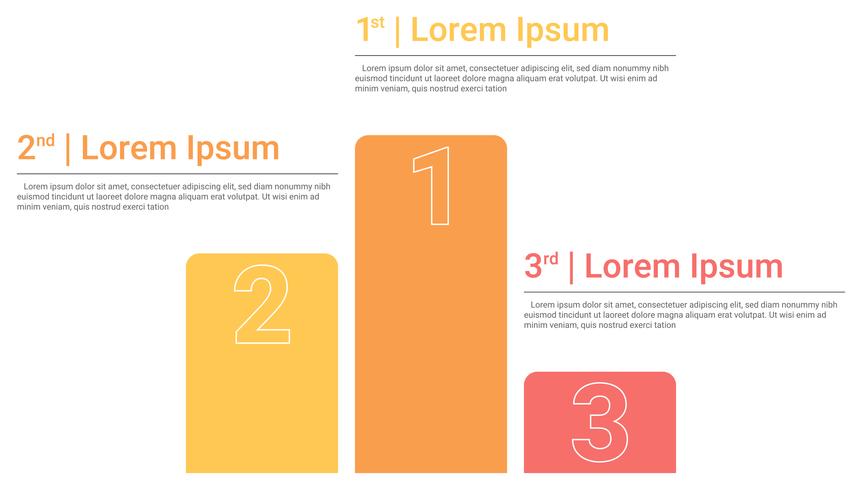 Geschäftliche Infografiken. Wettbewerb Diagramm. Vorlage zur Visualisierung von Geschäftsdaten für die Präsentation. vektor