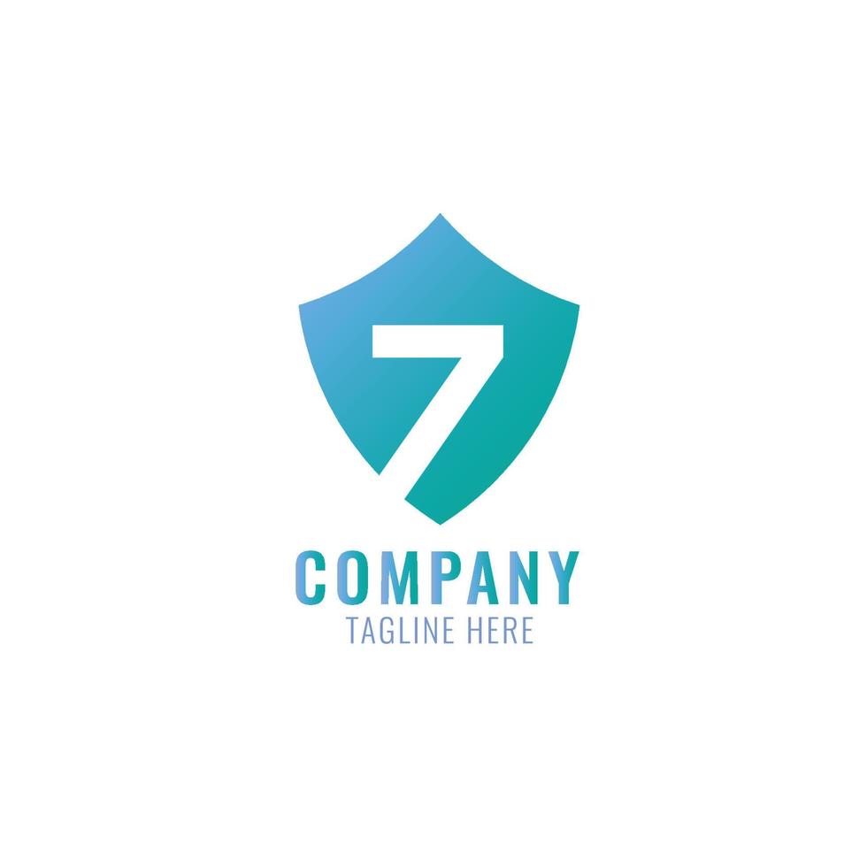 allgemeines modernes Logo sieben Schild für Unternehmen und bearbeitbare Datei, Logo Tujuh Perisai vektor