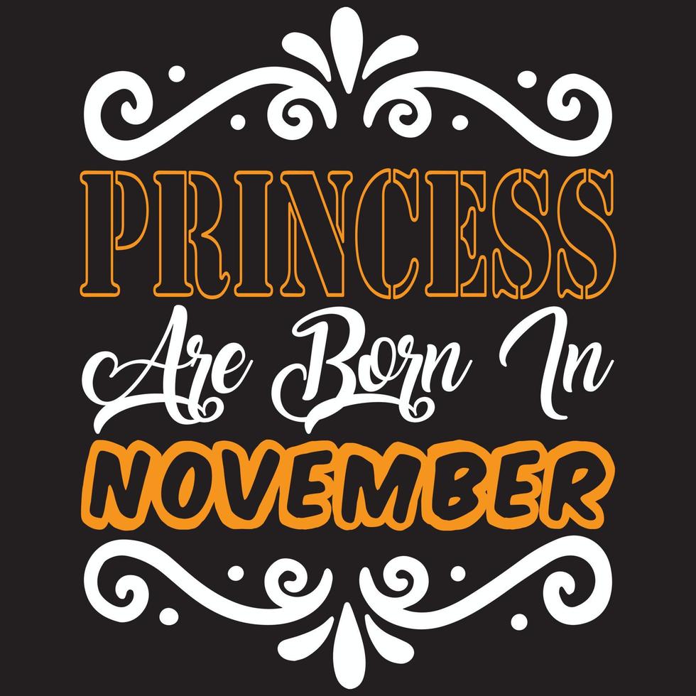 Prinsessorna är födda i november vektor
