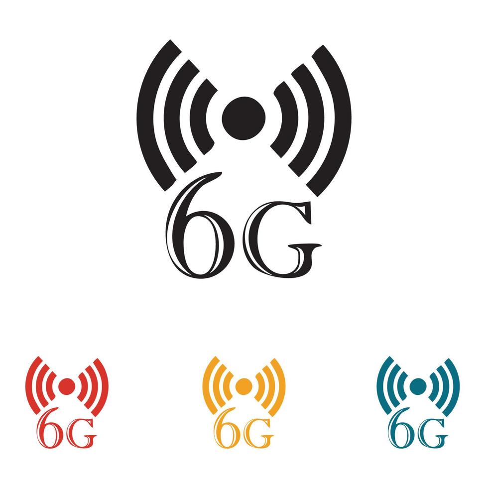 6g logotyp illustration vektor