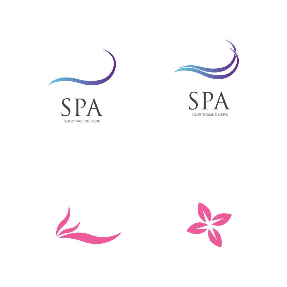 spa logotyp vektor illustration formgivningsmall