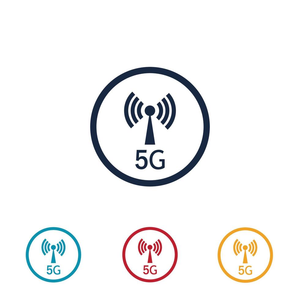 5g logotyp illustration designmall vektor