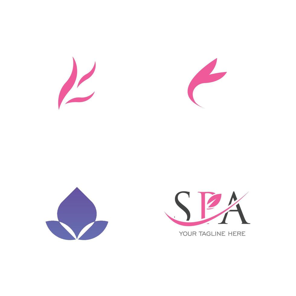 Spa-Logo-Vektor-Illustration-Design-Vorlage vektor