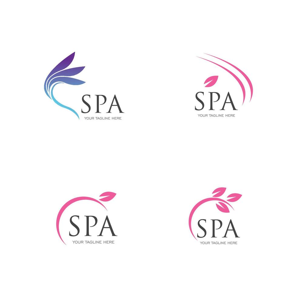 spa logotyp vektor illustration formgivningsmall
