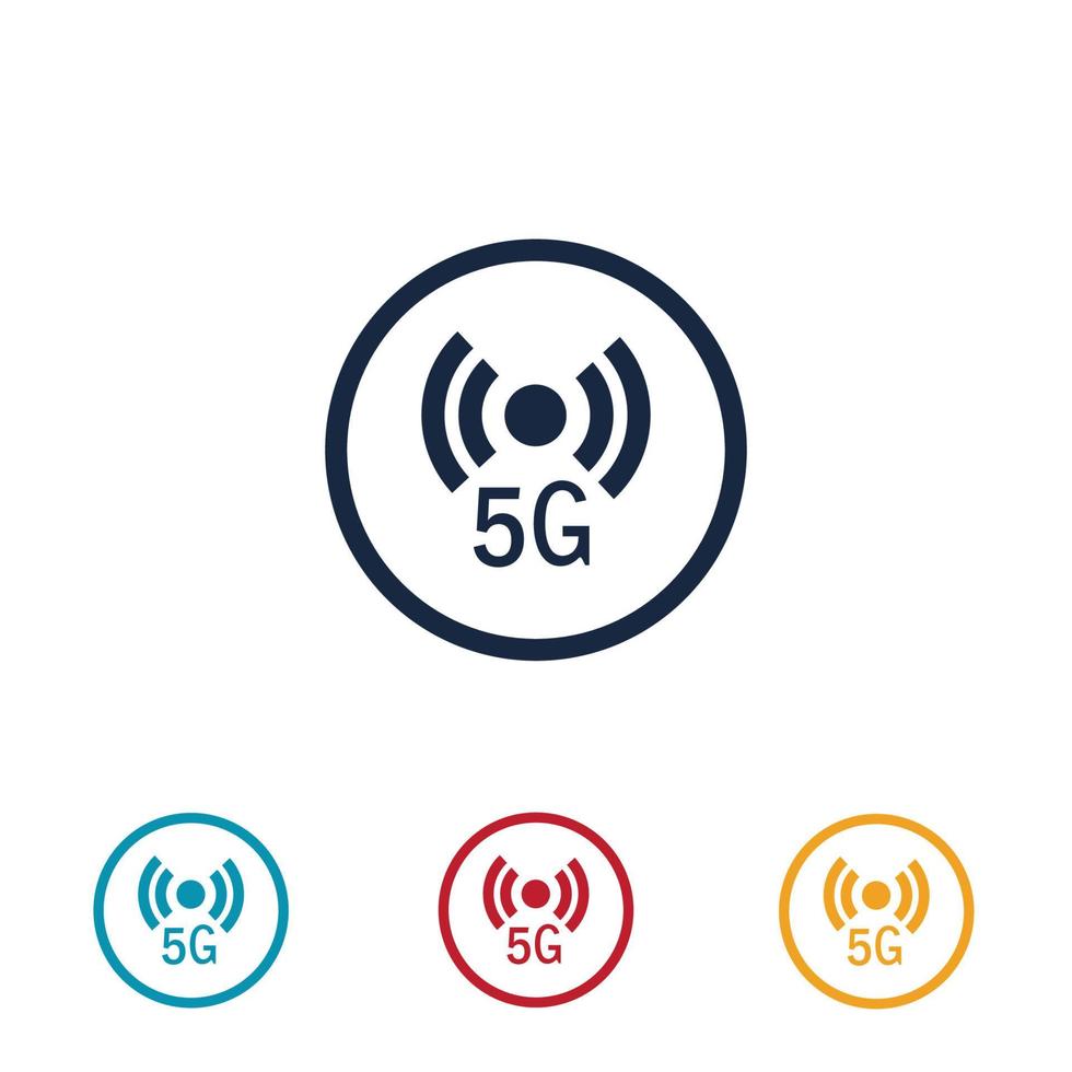 5g logotyp illustration designmall vektor