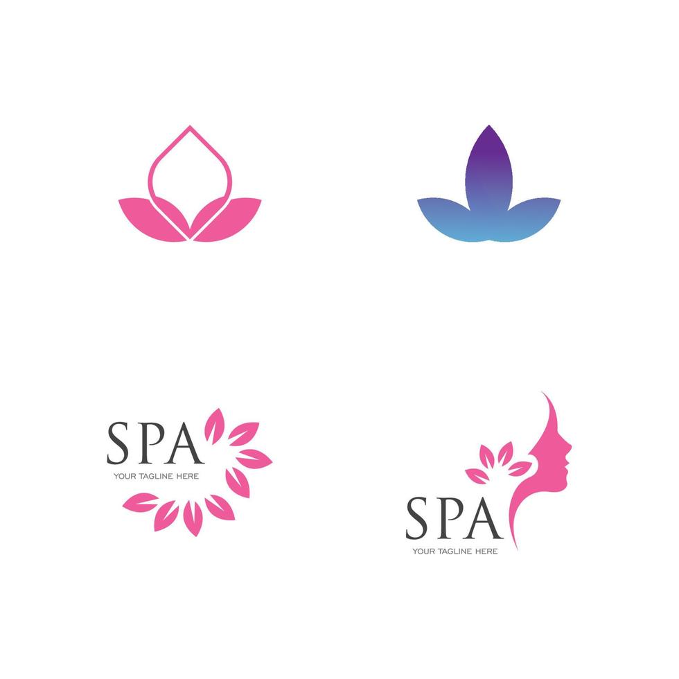 Spa-Logo-Vektor-Illustration-Design-Vorlage vektor