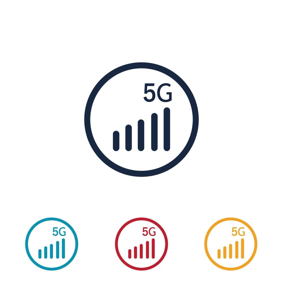 5g logotyp illustration designmall vektor