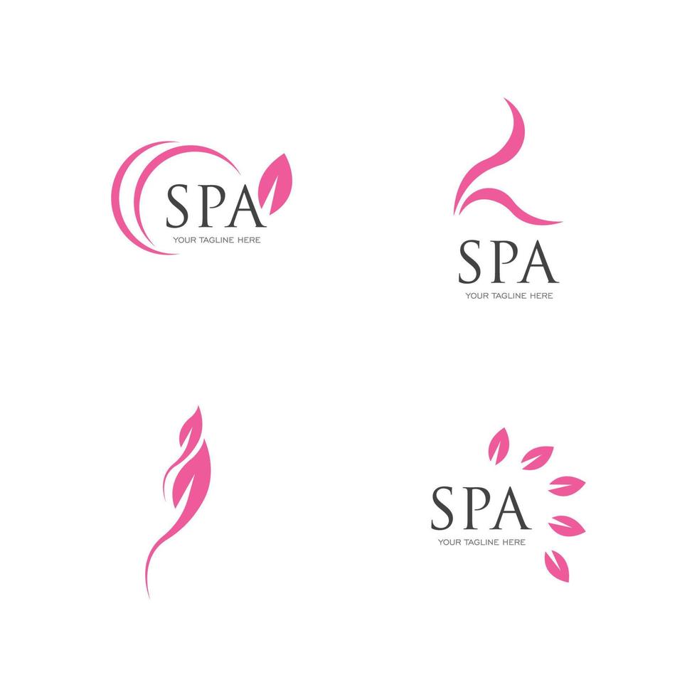 Spa-Logo-Vektor-Illustration-Design-Vorlage vektor