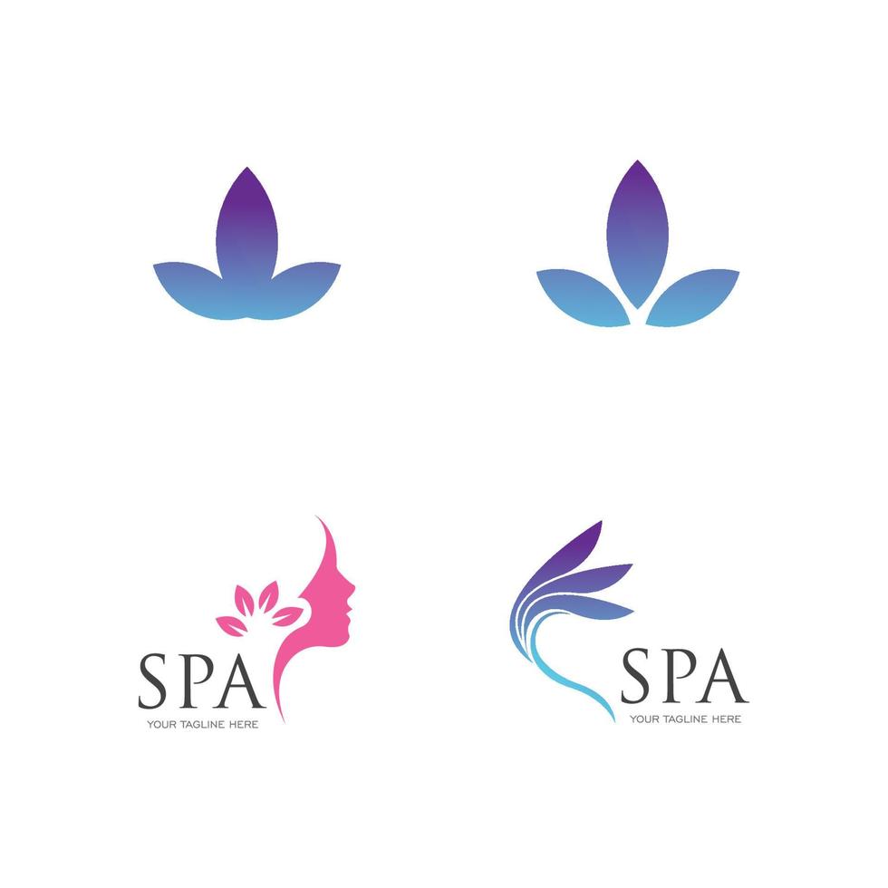 Spa-Logo-Vektor-Illustration-Design-Vorlage vektor