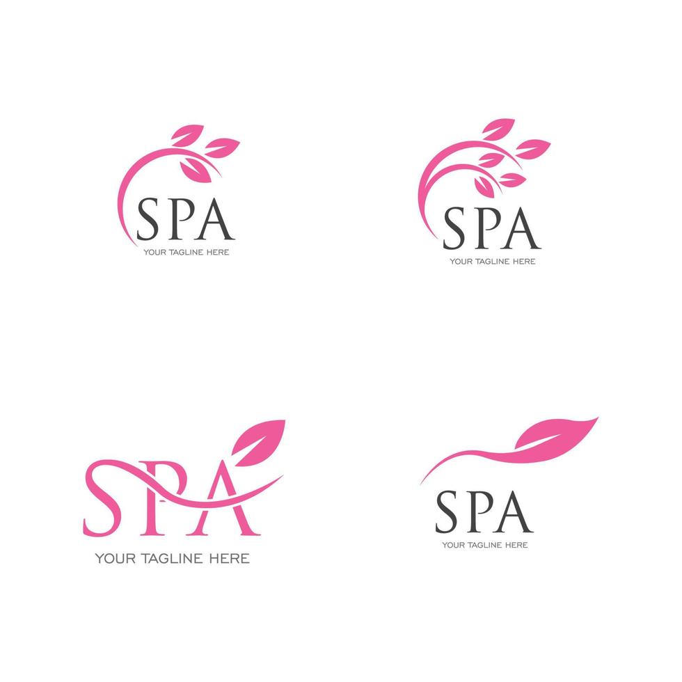 Spa-Logo-Vektor-Illustration-Design-Vorlage vektor