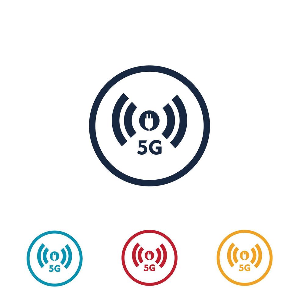 5g logotyp illustration designmall vektor