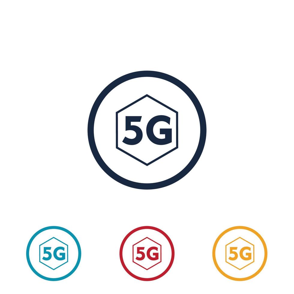 5g logotyp illustration designmall vektor