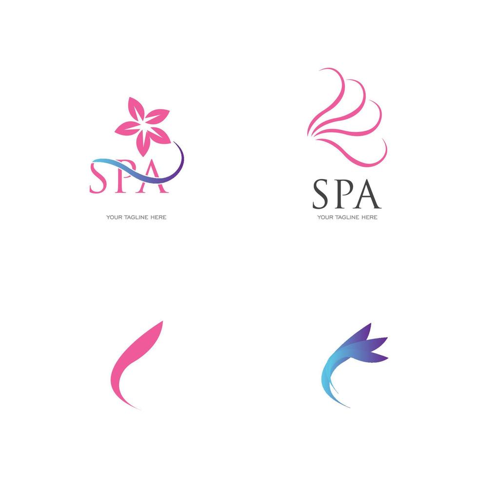 Spa-Logo-Vektor-Illustration-Design-Vorlage vektor